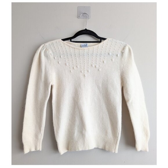 Vintage Rabbit Hair Angora pearl sweater - Picture 1 of 6
